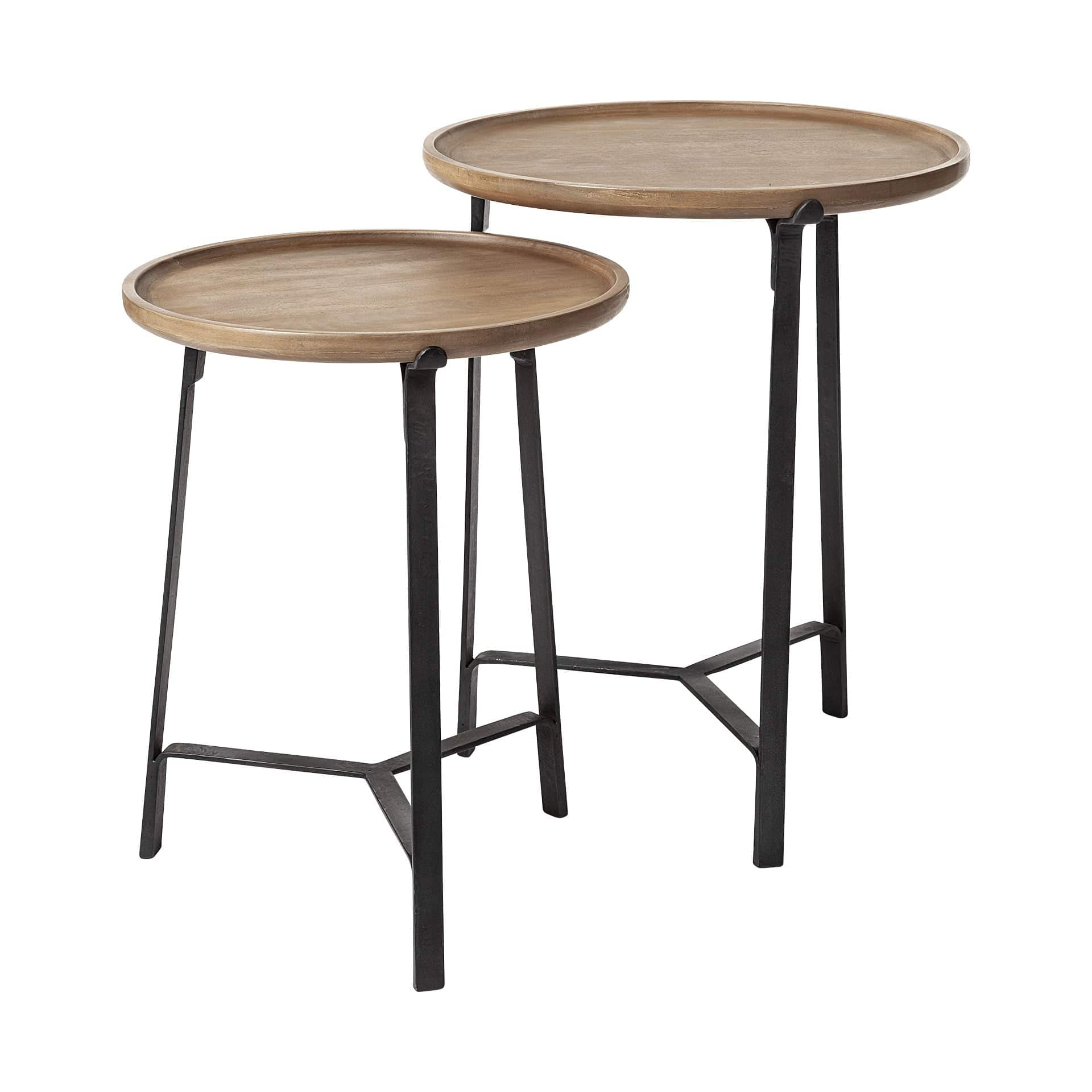24" Brown Solid Wood Round End Table - Homeroots - Flyclothing LLC
