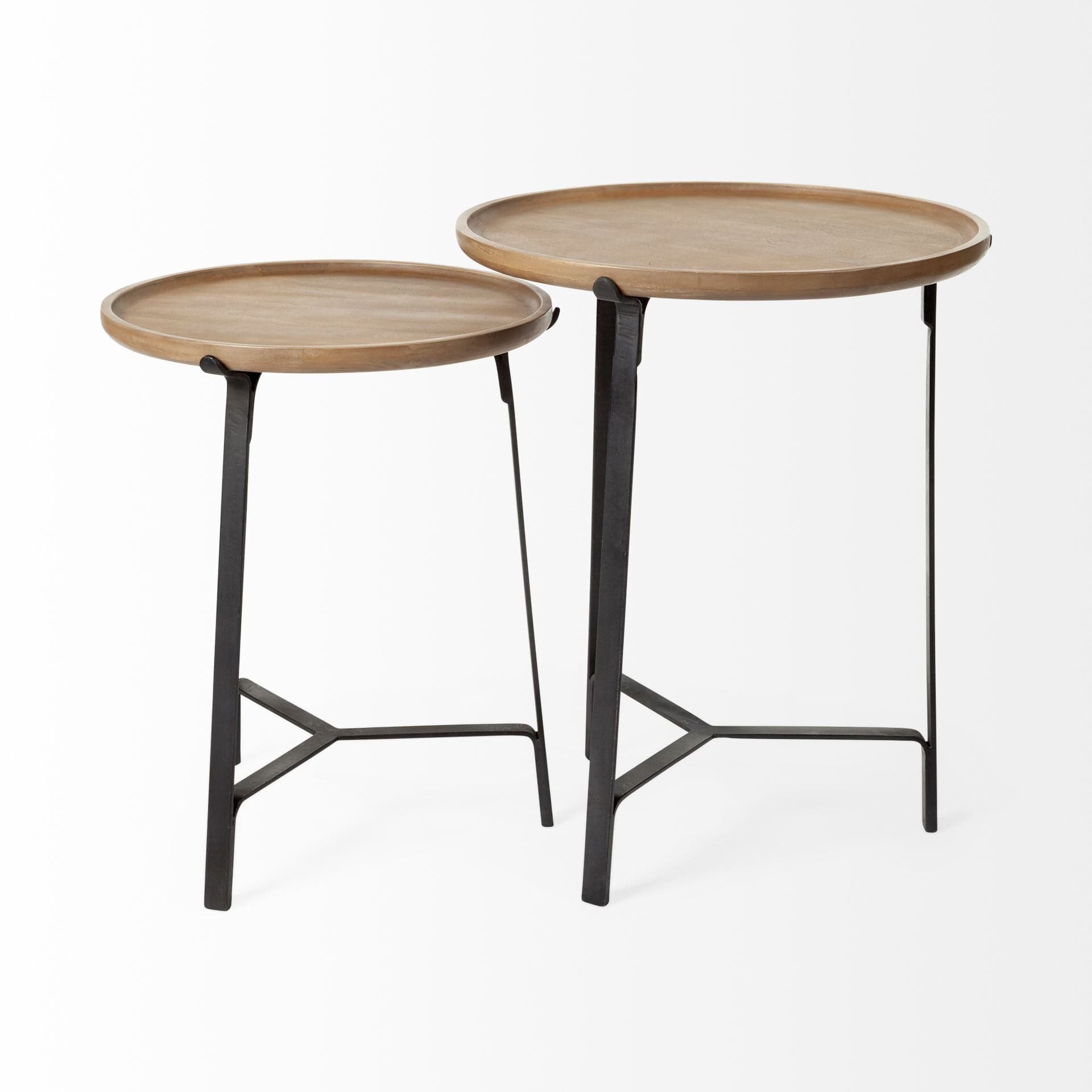 24" Brown Solid Wood Round End Table - Homeroots - Flyclothing LLC