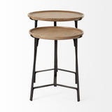 24" Brown Solid Wood Round End Table - Homeroots - Flyclothing LLC