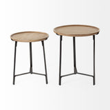 24" Brown Solid Wood Round End Table - Homeroots - Flyclothing LLC