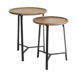 24" Brown Solid Wood Round End Table - Homeroots - Flyclothing LLC