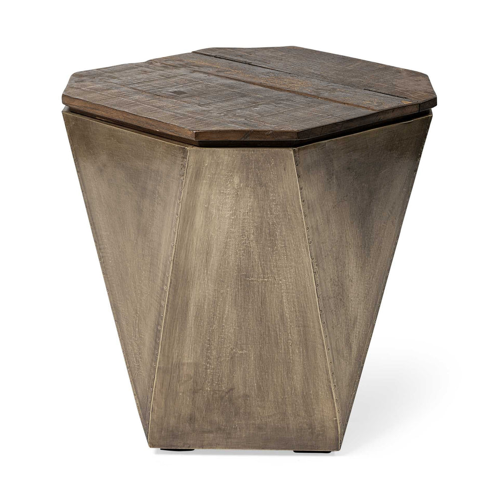 21" Brown Solid Wood End Table - Homeroots