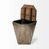 21" Brown Solid Wood End Table - Homeroots
