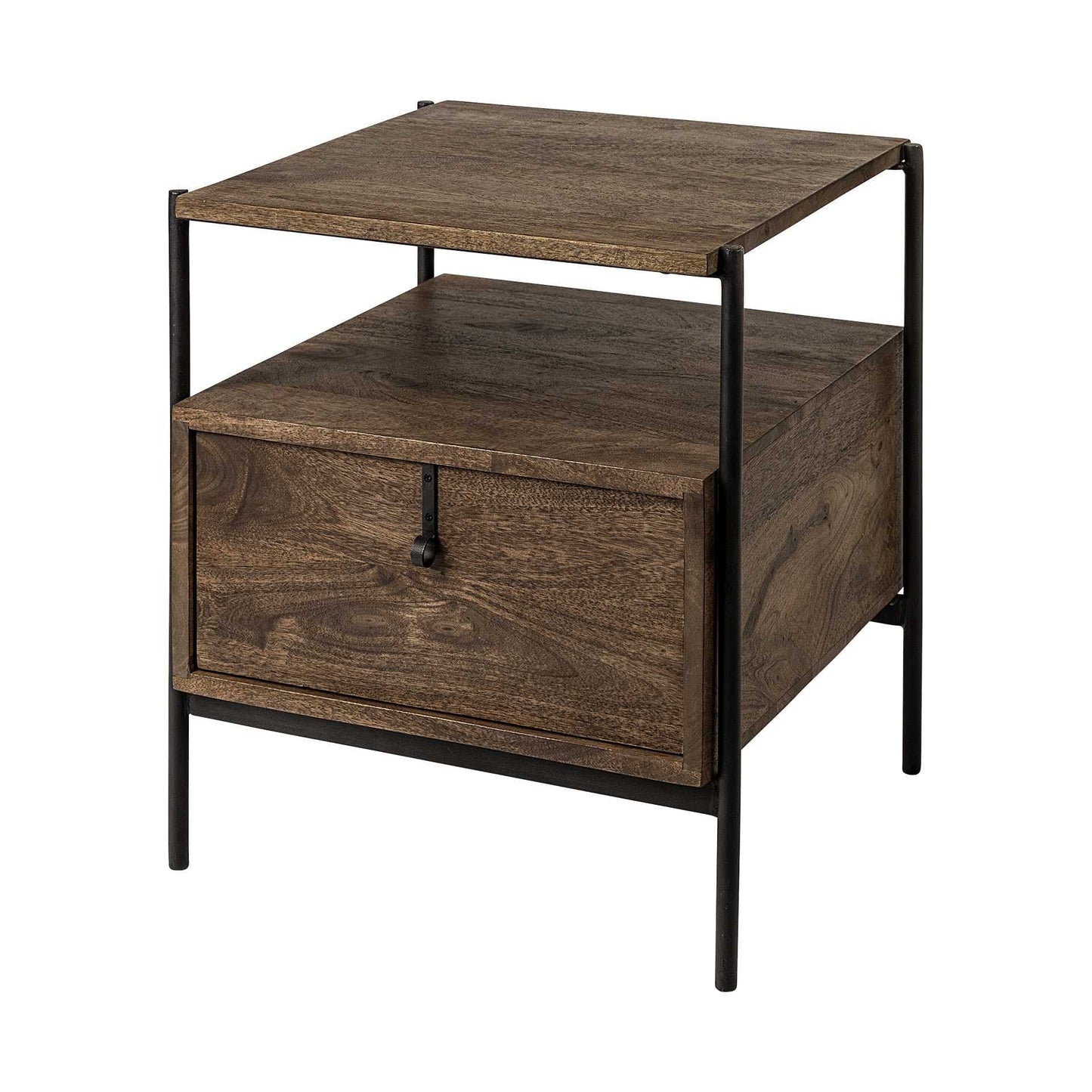 24" Brown Solid Wood Square End Table - Homeroots - Flyclothing LLC