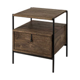 24" Brown Solid Wood Square End Table - Homeroots - Flyclothing LLC