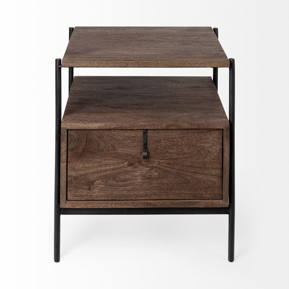 24" Brown Solid Wood Square End Table - Homeroots - Flyclothing LLC