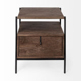 24" Brown Solid Wood Square End Table - Homeroots