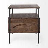 24" Brown Solid Wood Square End Table - Homeroots