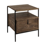 24" Brown Solid Wood Square End Table - Homeroots - Flyclothing LLC