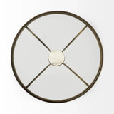 24" Black And White Glass Round End Table - Homeroots - Flyclothing LLC