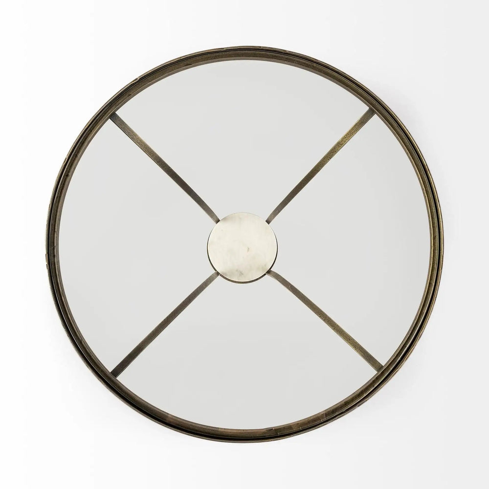 24" Black And White Glass Round End Table - Homeroots - Flyclothing LLC