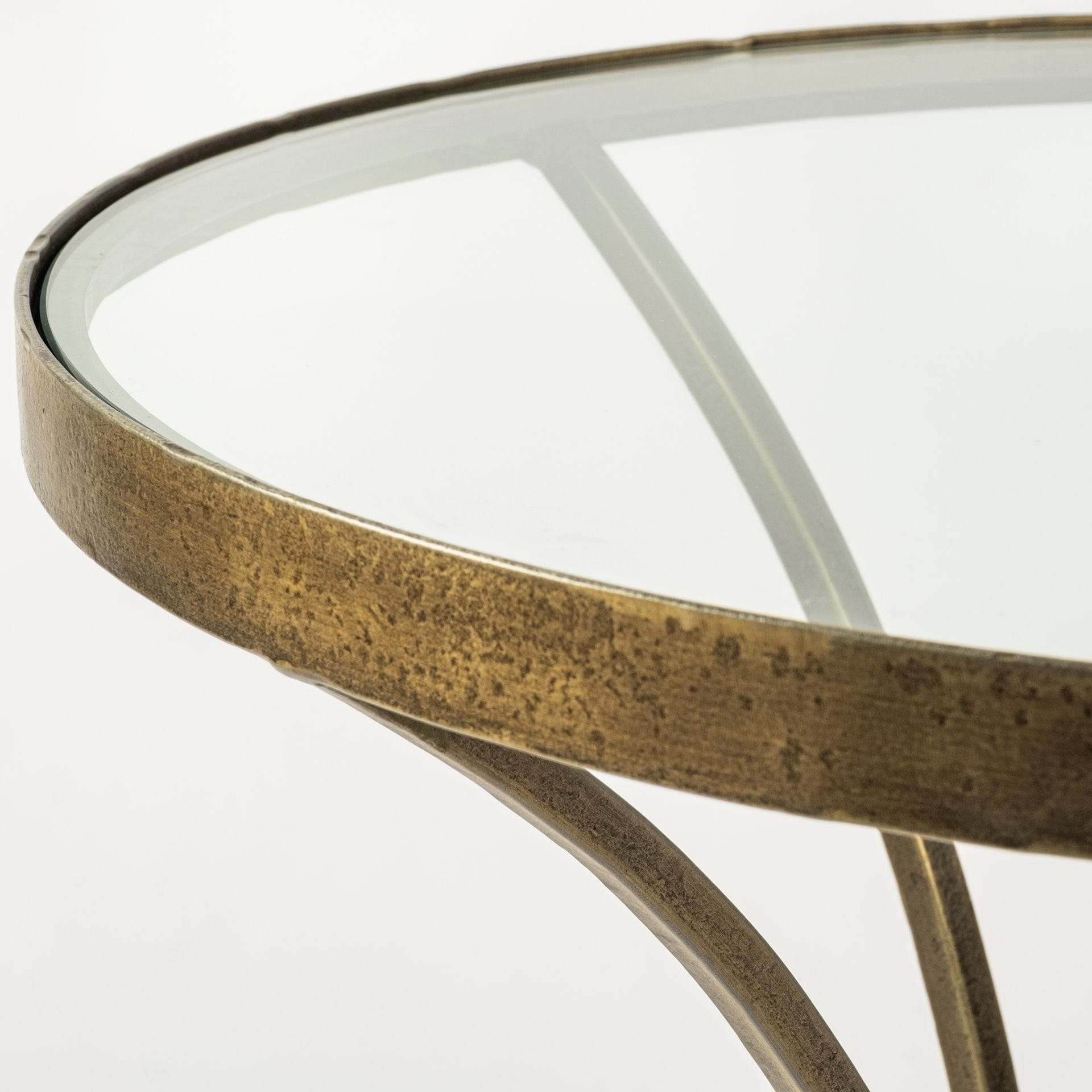 24" Black And White Glass Round End Table - Homeroots - Flyclothing LLC