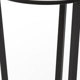 21" Black And White Marble Round End Table - Homeroots - Flyclothing LLC