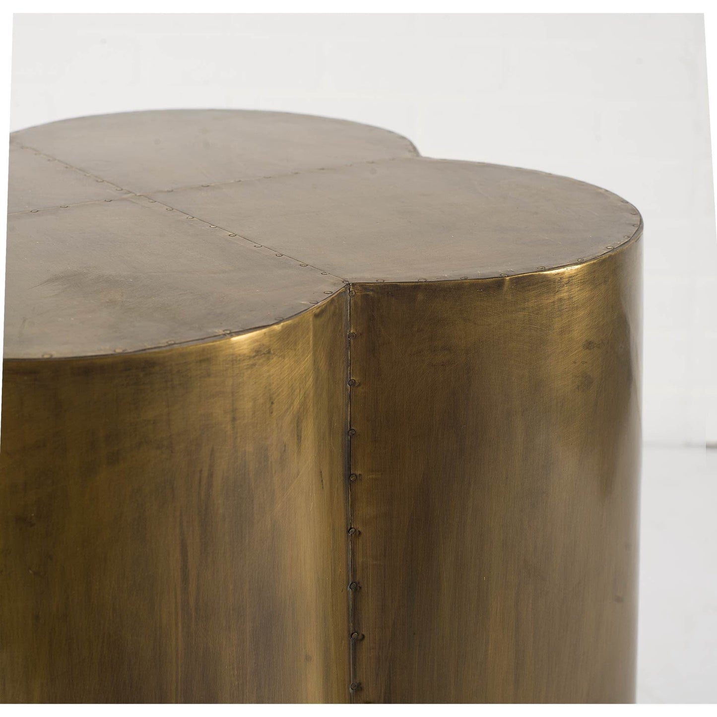 22" Brass And Antique Brass Brass End Table - Homeroots - Flyclothing LLC