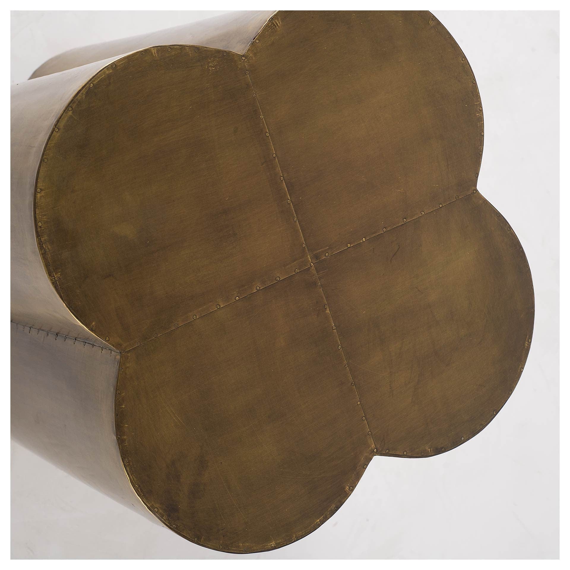 22" Brass And Antique Brass Brass End Table - Homeroots - Flyclothing LLC