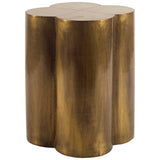 22" Brass And Antique Brass Brass End Table - Homeroots - Flyclothing LLC
