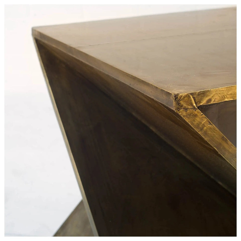 21" Brass End Table - Homeroots