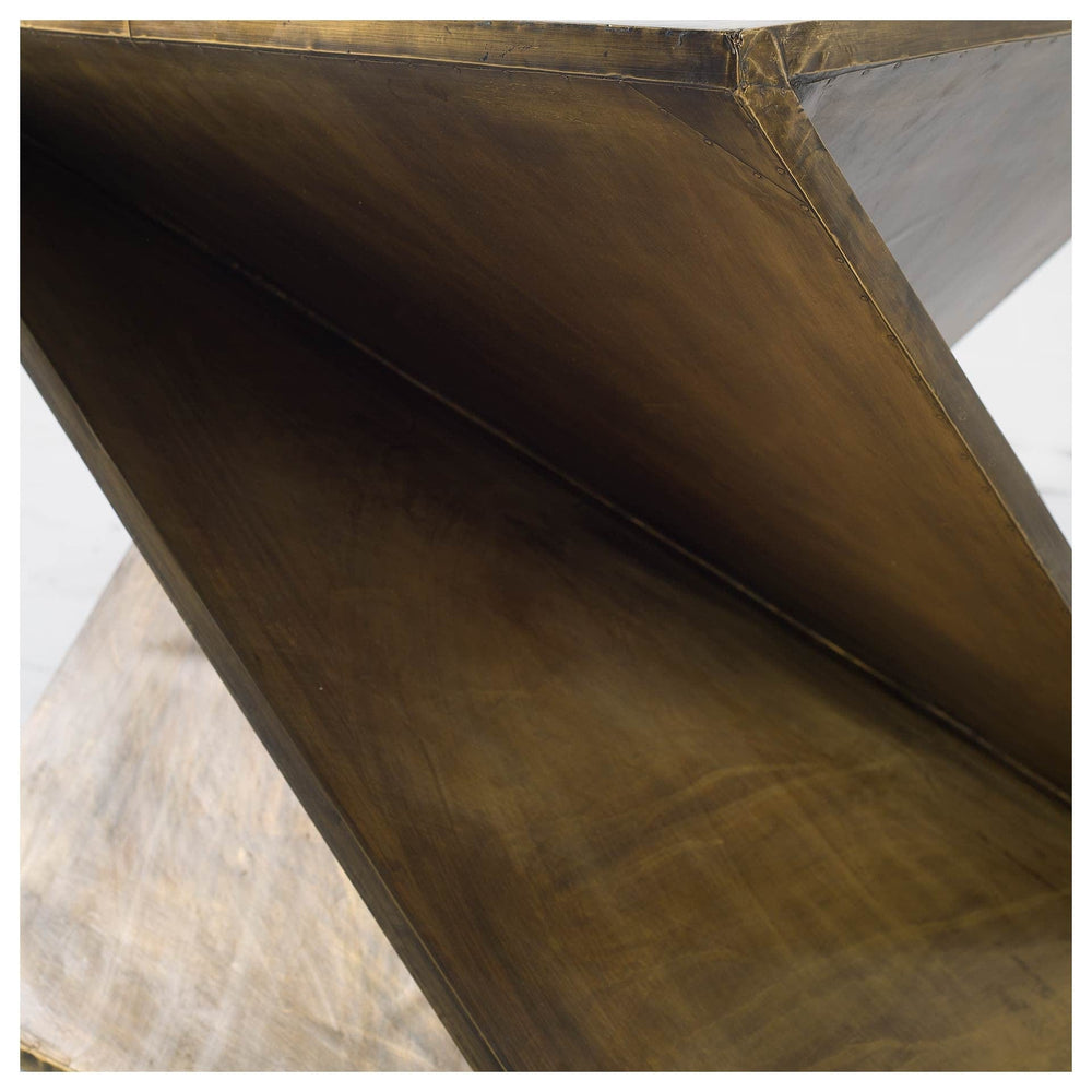 21" Brass End Table - Homeroots