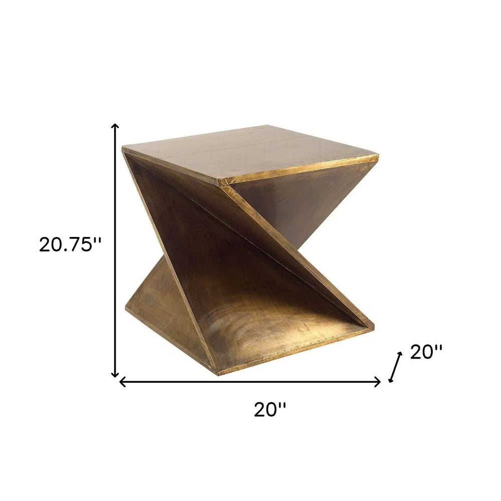 21" Brass End Table - Homeroots