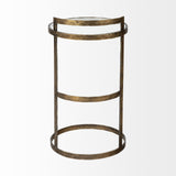 27" Gold And Clear Glass Round End Table - Homeroots - Flyclothing LLC