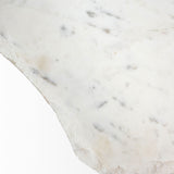 23" Gold And White Marble End Table - Homeroots - Flyclothing LLC