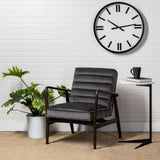 27" Black And White Marble Round End Table - Homeroots - Flyclothing LLC