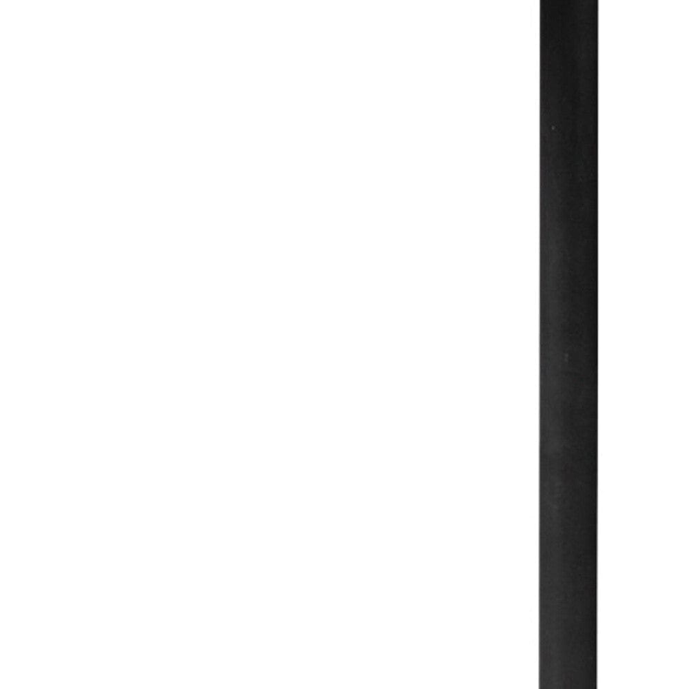 27" Black And White Marble Round End Table