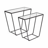 10" Clear Glass Frame Console Table - Homeroots - Flyclothing LLC