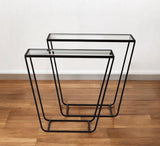 10" Clear Glass Frame Console Table - Homeroots - Flyclothing LLC