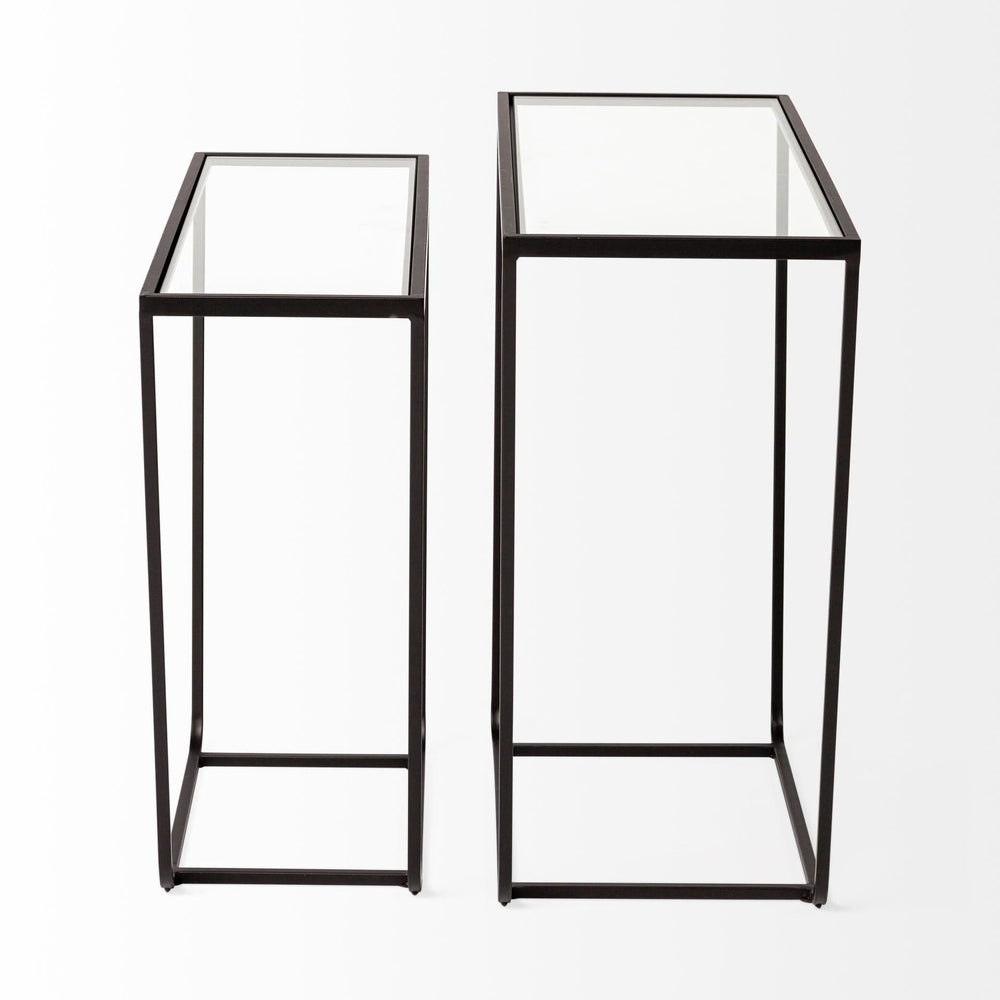 10" Clear Glass Frame Console Table - Homeroots - Flyclothing LLC