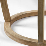 26" Brown And Clear Glass Round End Table - Homeroots - Flyclothing LLC