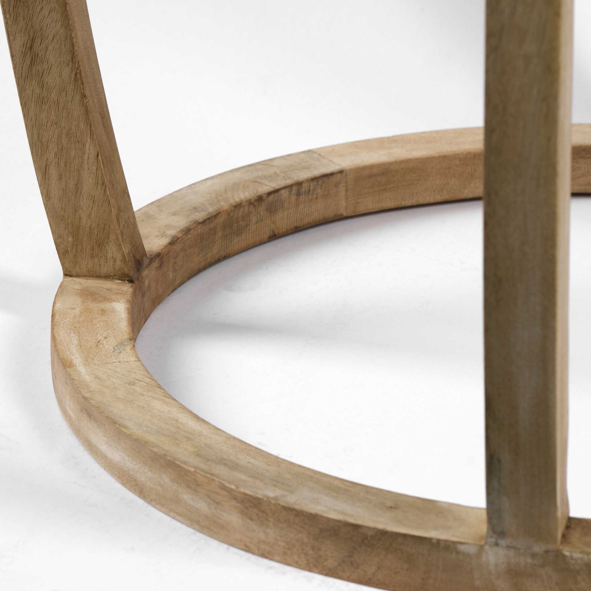 26" Brown And Clear Glass Round End Table - Homeroots - Flyclothing LLC