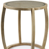 26" Brown And Clear Glass Round End Table - Homeroots - Flyclothing LLC