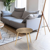 21" Gold Metal Round End Table - Homeroots