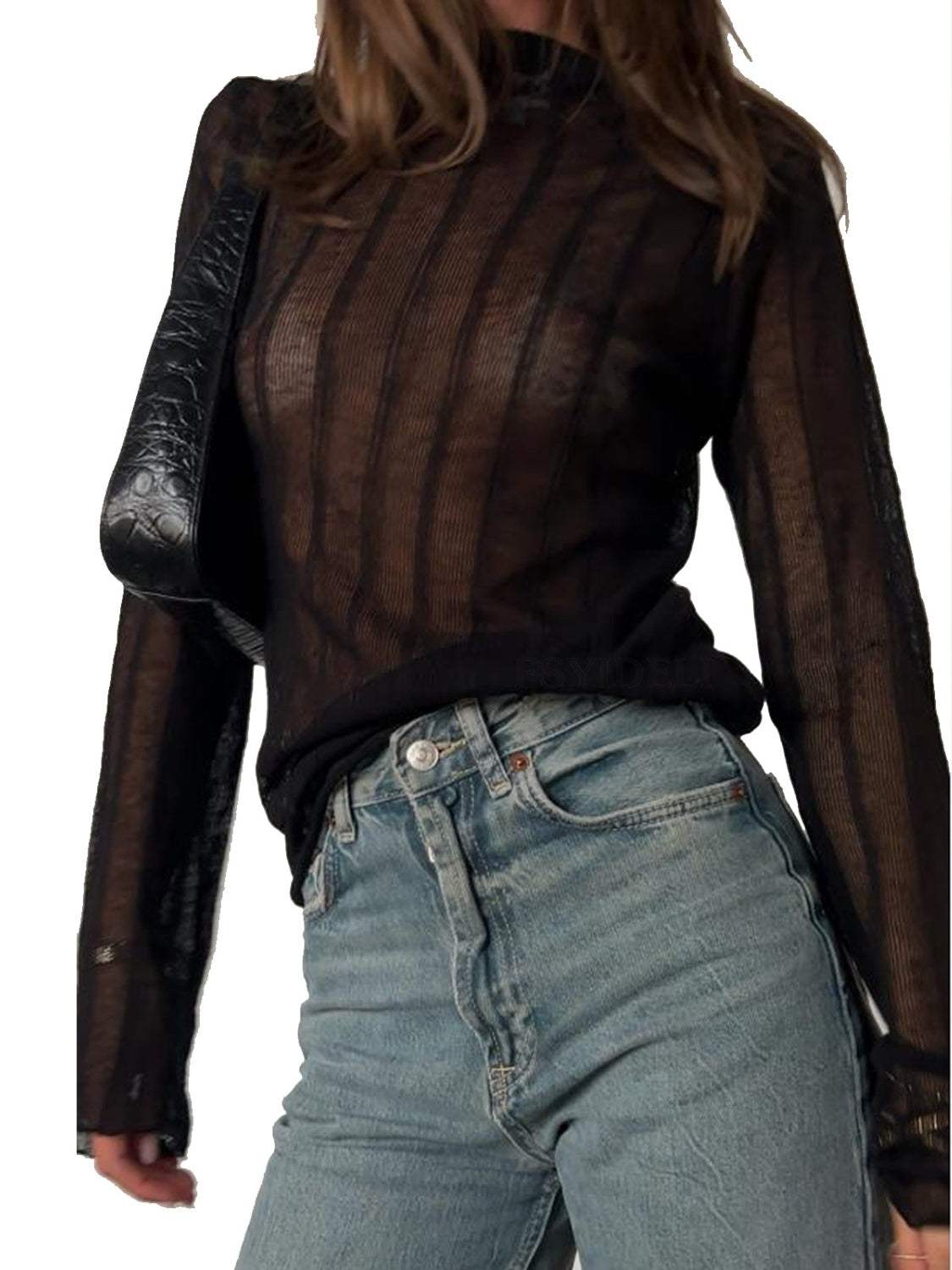 Round Neck Long Sleeve T-Shirt - Trendsi - Flyclothing LLC