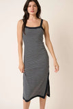 Mittoshop Contrast Striped Midi Cami Dress - Trendsi