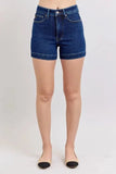 Judy Blue Full Size High Waist Tummy Control Denim Shorts Plus Size - Trendsi