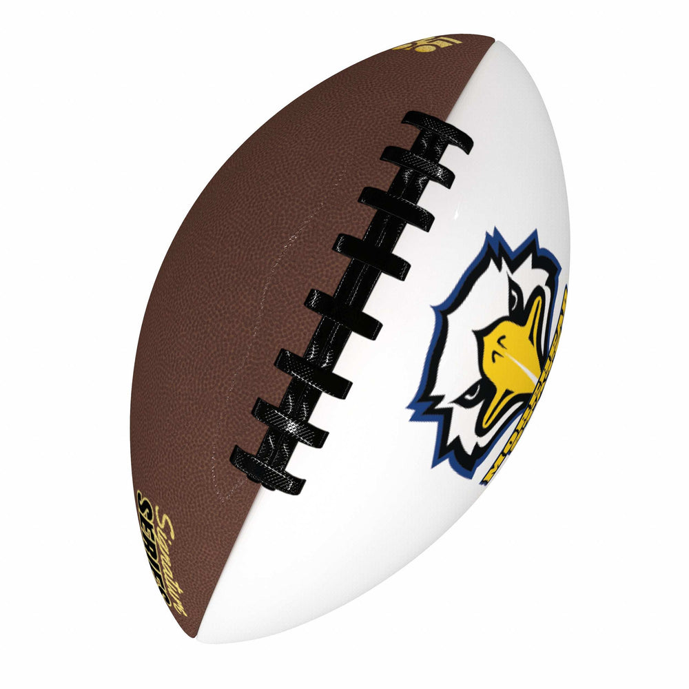 Morehead State Composite Brown Full Size Autograph Football f/ Primary Logo - Logo Brands - Flyclothing LLC