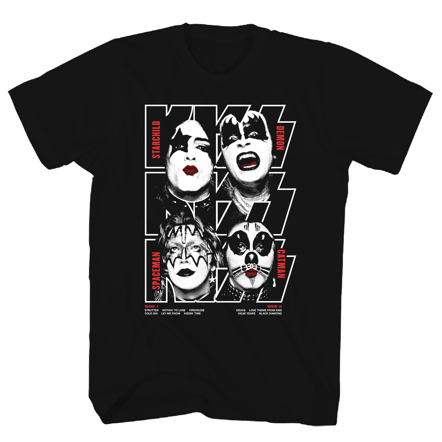 KISS DEBUT ALBUM BLACK TEE