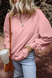 Round Neck Long Sleeve Sweatshirt - Trendsi - Flyclothing LLC