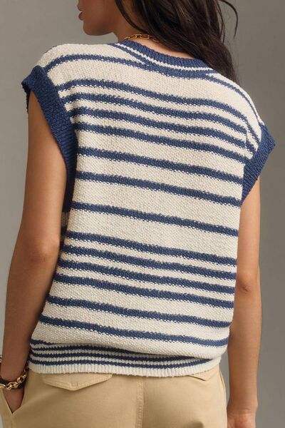 Button Down V Neck Sweater Vest - Trendsi - Flyclothing LLC