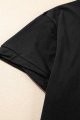Loose Half Sleeve Hi Low Hem T Shirt - Trendsi - Flyclothing LLC
