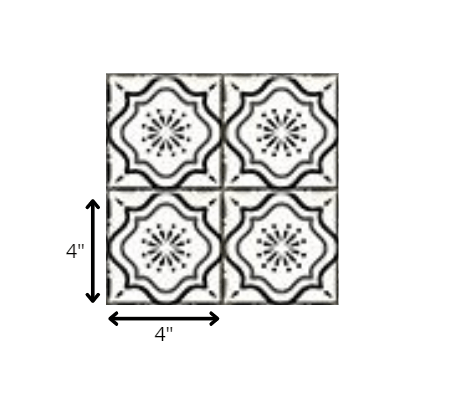 4" X 4" Black And White Mosaic Peel And Stick Removable Tiles - Homeroots - Flyclothing LLC