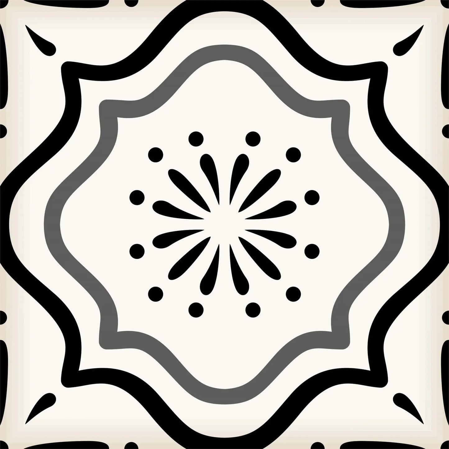 4" X 4" Black And White Mosaic Peel And Stick Removable Tiles - Homeroots - Flyclothing LLC