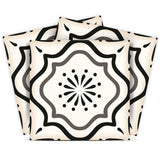 4" X 4" Black And White Mosaic Peel And Stick Removable Tiles - Homeroots