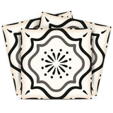 5" X 5" Black And White Mosaic Peel And Stick Removable Tiles - Homeroots