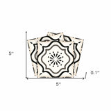 5" X 5" Black And White Mosaic Peel And Stick Removable Tiles - Homeroots - Flyclothing LLC