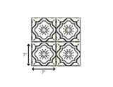 7" X 7" Black And White Mosaic Peel And Stick Removable Tiles - Homeroots - Flyclothing LLC