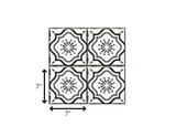 7" X 7" Black And White Mosaic Peel And Stick Removable Tiles - Homeroots - Flyclothing LLC