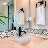 7" X 7" Black And White Mosaic Peel And Stick Removable Tiles - Homeroots - Flyclothing LLC